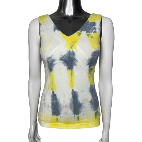 Upcycled Tie Dye Althetic Tank Top Built in Bra - Picture 2 of 5